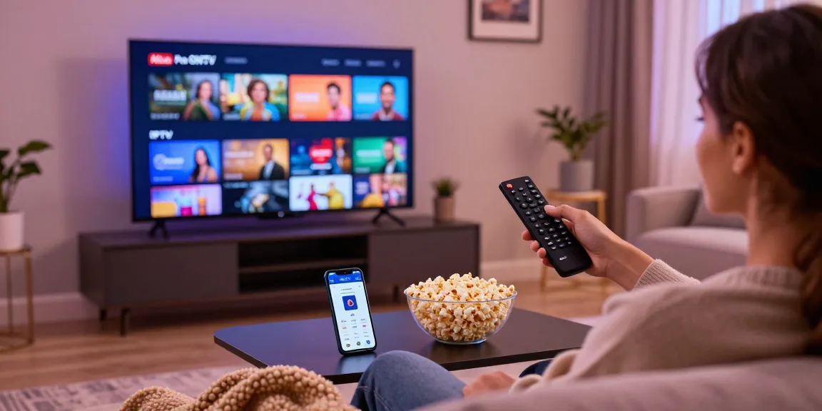 Profitez de l'expérience IPTV avec Atlas Pro iOS sur votre Smart TV dans un cadre confortable.